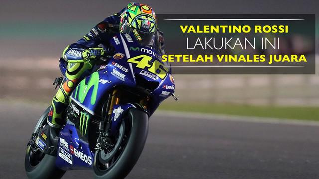 Berita video aksi Valentino Rossi setelah Maverick Vinales memastikan diri juara di MotoGP Qatar pada Minggu (26/3/2017). Apa aksinya?
