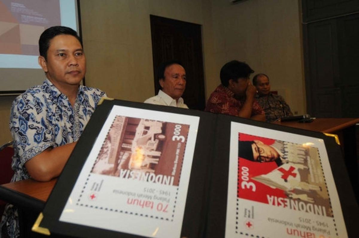 Prangko Bung Hatta semaraki HUT ke-70 PMI