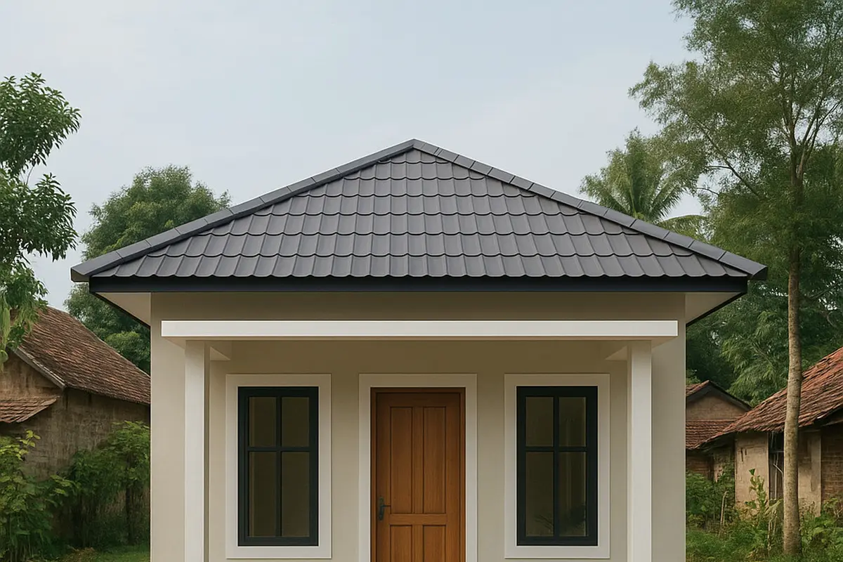 Rumah Minimalis Ukuran 6x6 di Desa