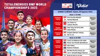 Nonton BWF World Championships 2025 Round of 16 Eksklusif di Vidio