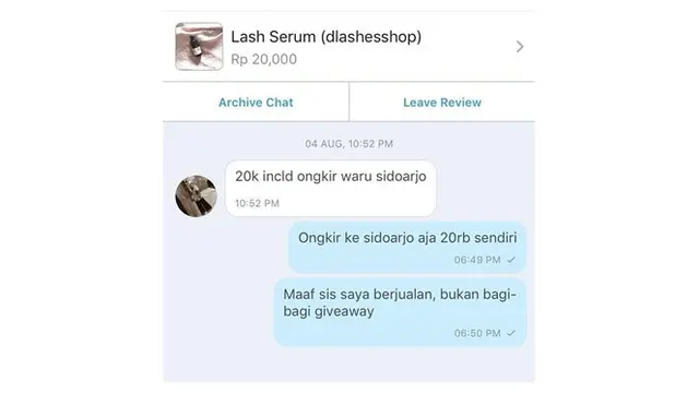 Obrolan Saat Nanya Ongkos Kirim Jualan Online Ini Bikin Pedagangnya Emosi
