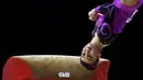 Pesenam Claudia Fragapane beraksi pada kategori Women's all-around pada Kejuaraan British Gymnastics Championships di Liverpool, Inggris, (9/4/2016). (Reuters/Phil Noble) 