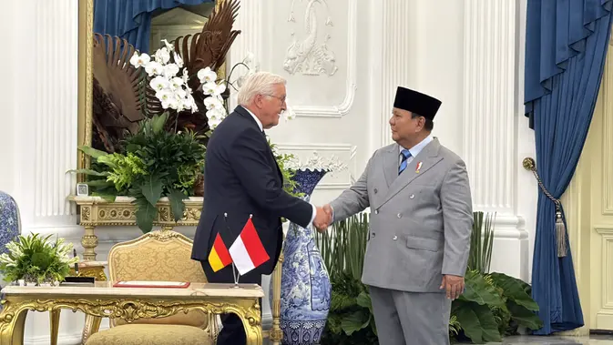 Presiden Jerman Tiba di Istana Merdeka, Disambut Langsung Prabowo
