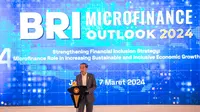 Presiden Joko Widodo (Jokowi) dalam acara BRI Microfinance Outlook 2024, di Jakarta, Kamis (7/3/2024). (Dok BRI)