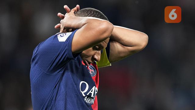 Foto: Wajah Lesu Kylian Mbappe setelah PSG Ditumbangkan Nice di Kandang Sendiri