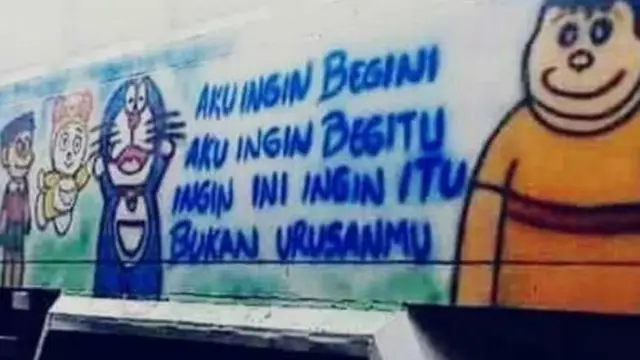6 Lukisan Pokemon dan Doraemon di Dinding Ini Nyeleneh, Kocak