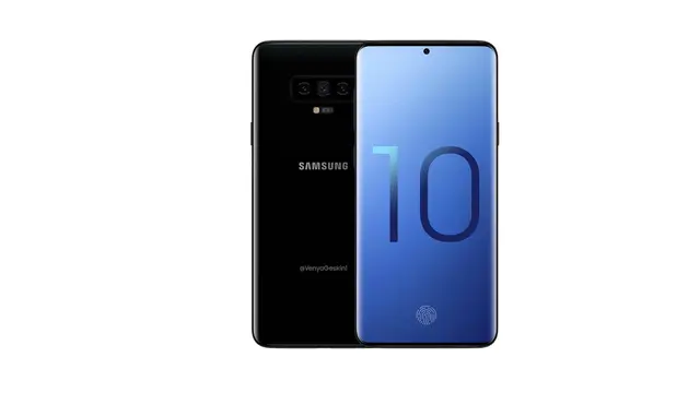 Gambar render Galaxy S10
