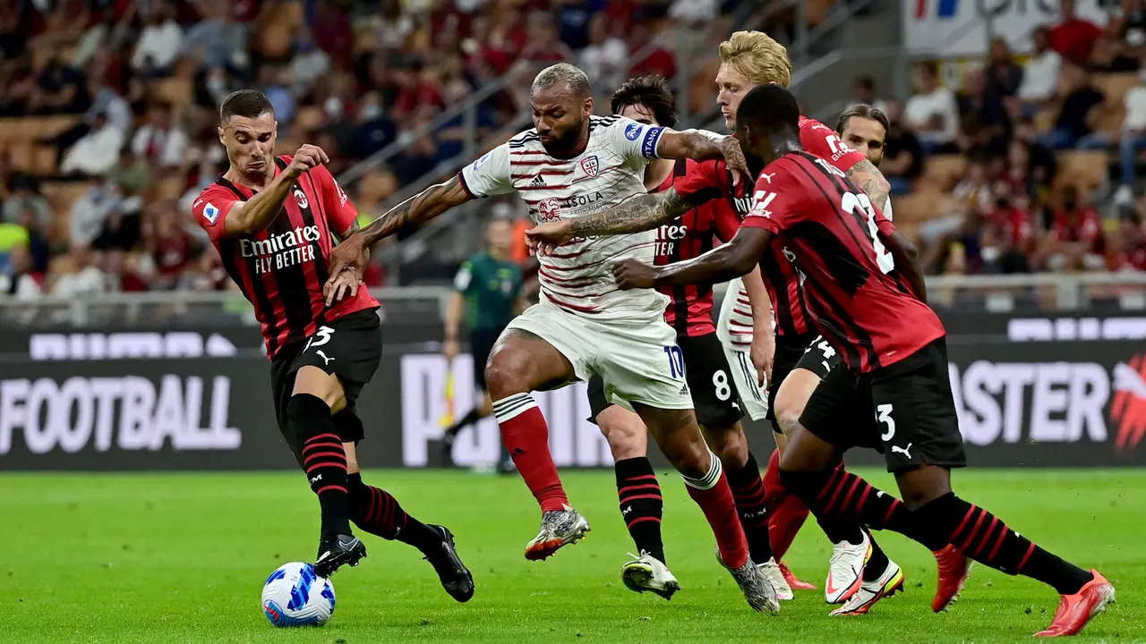 Foto: Olivier Giroud Cetak Brace, AC Milan Menang Telak atas Cagliari pada Giornata Kedua Liga Italia 2021/2022