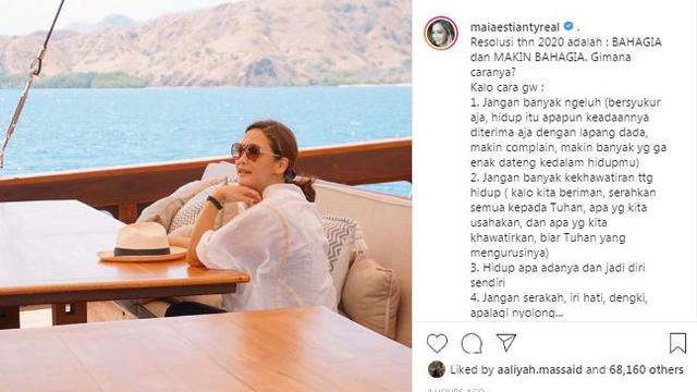 Unggahan Maia Estianty. (Foto: Dok. Instagram @maiaestiantyreal)