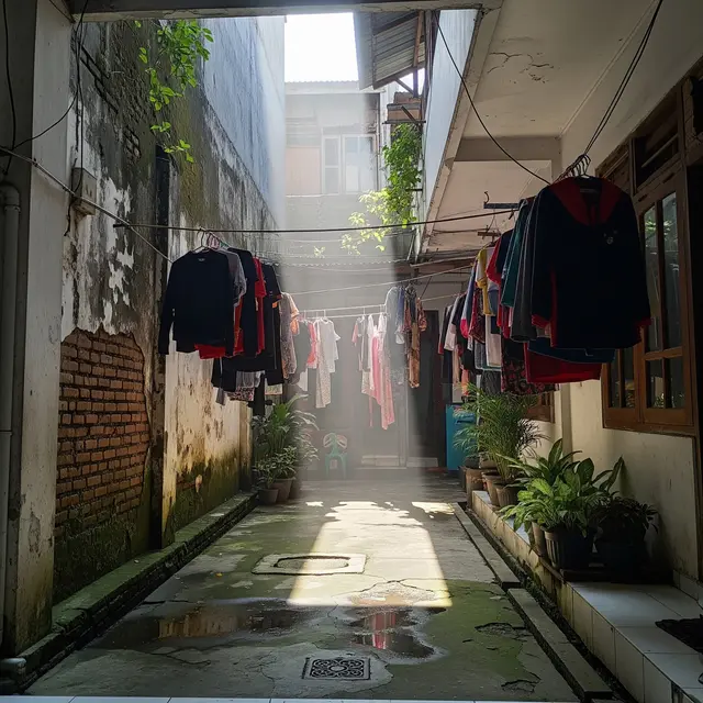 Cara Membuat Area Jemur Baju Tetap Terang Meski di Gang Sempit, Solusi Cerdas