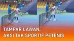 Aksi tidak sportif ditunjukkan oleh seorang petenis muda asal Prancis mengundang perhatian