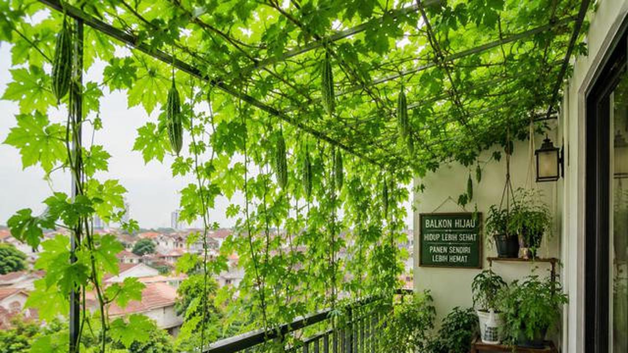 7 Inspirasi Kebun Pare Mini di Balkon Rumah yang Produktif dan Hemat Tempat