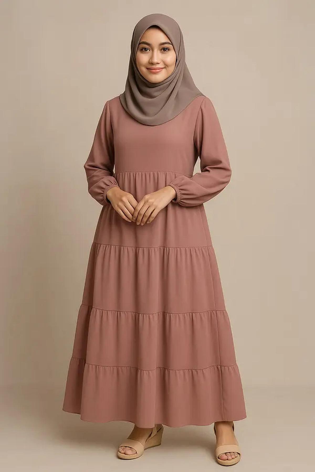 10 Model Gamis Wanita Sederhana yang Syari Tapi Tetap Elegan, Cocok untuk yang Aktif di 2025