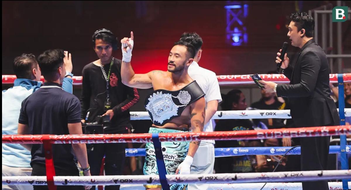 Potret Onadio Leonardo Tanding Tinju Lawan Bobby Saputra, Kalah TKO di Ronde Ketiga