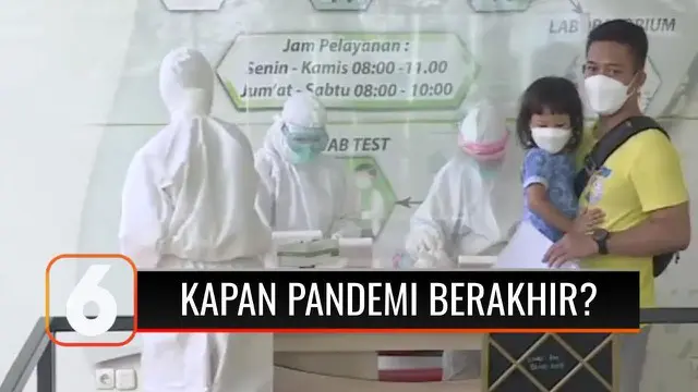 Presiden Joko Widodo menyampaikan akhir pandemi Covid-19 belum bisa diprediksi kapan bisa berakhir. Menurut Presiden dalam pengarahan kepada kepala daerah se-Indonesia secara virtual, banyaknya varian baru setelah varian delta.