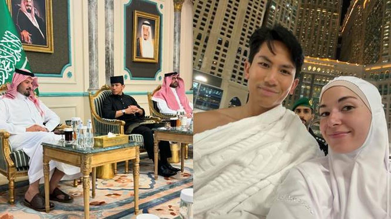 6 Potret Pangeran Mateen dan Anisha Rosnah Jalani Umrah Perdana