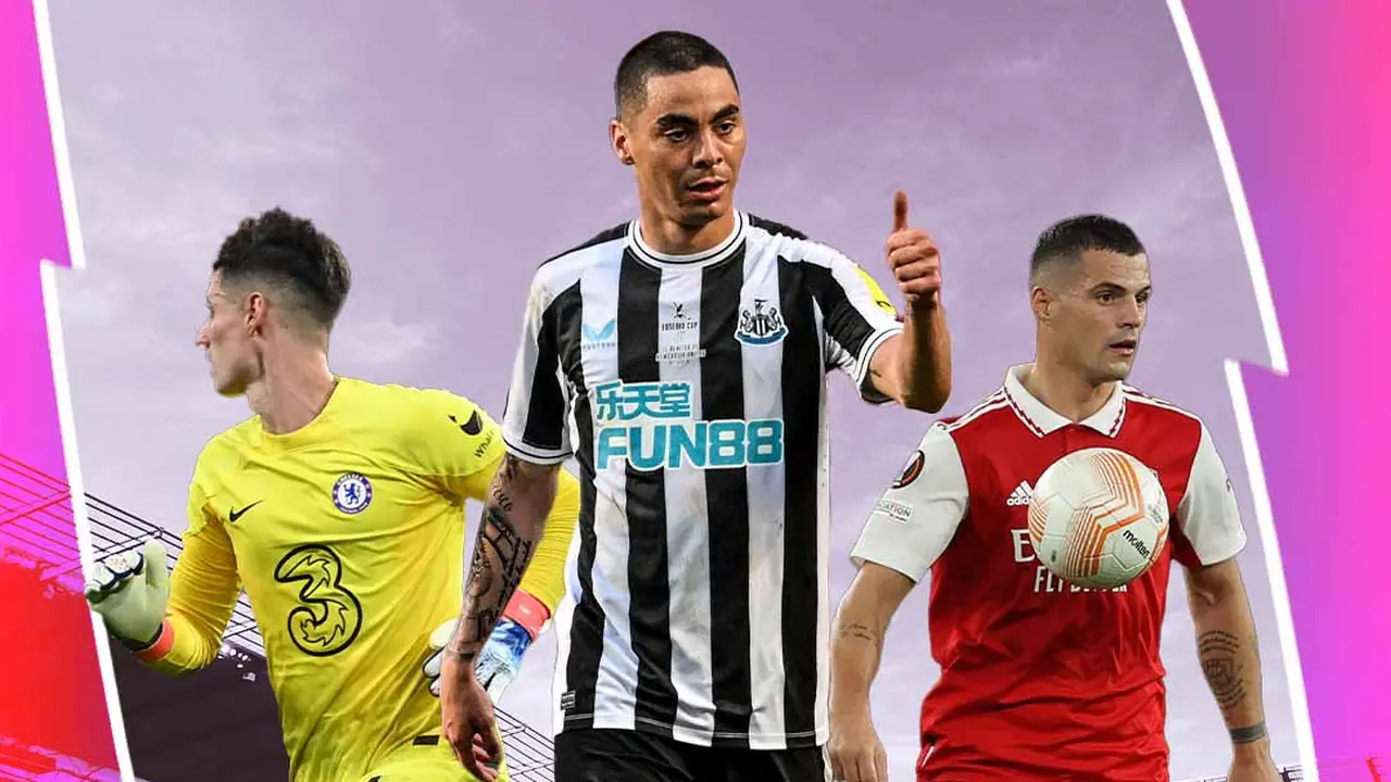 Ilustrasi - Kepa Arrizabalaga, Miguel Almiron, Granit Xhaka