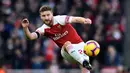 Shkodran Mustafi (41 juta euro) - Shkodran Mustafi menjadi bek Jerman termahal saat dilabuhkan Arsenal pada musim 2016/2017. Arsenal mendatangkan Mustafi dari Valencia dengan harga 41 juta euro. (AFP/Glyn Kirk)