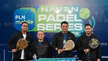 Pembukaan PLN Mobile Naven Padel Series 2026 di Milos Padel, Kemang, Jakarta Selatan, Jumat (14/8/2026). (Bola.com/Hery Kurniawan)