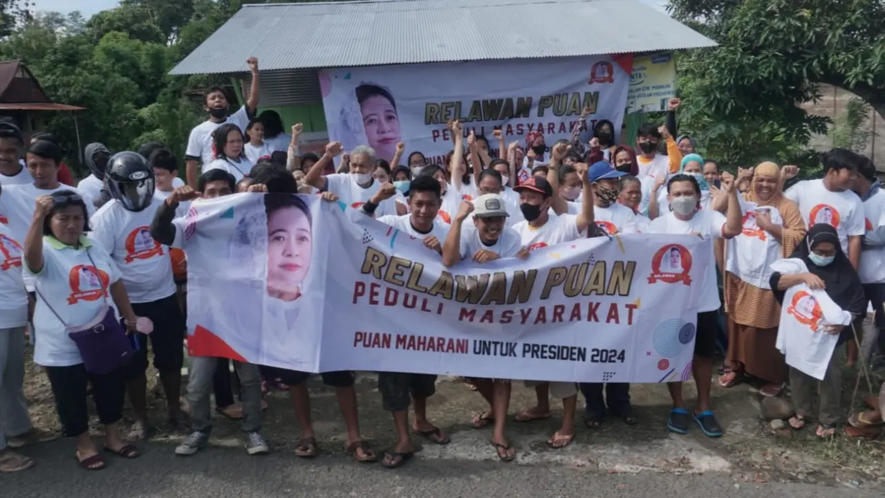 Sekelompok pendukung Ketua DPR RI Puan Maharani yang menamakan dirinya Relawan Puan
