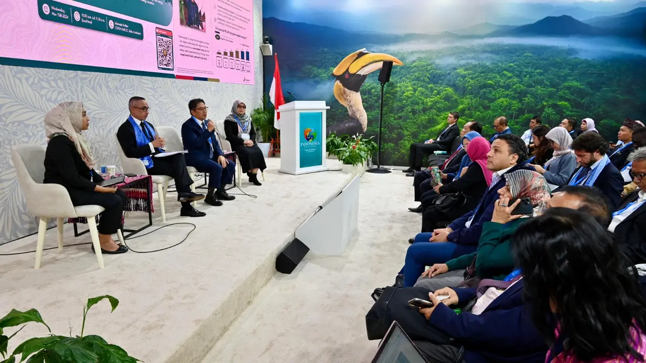 PT Pertamina Geothermal Energy Tbk (PGEO) menegaskan komitmen menjadikan Indonesia sebagai raksasa energi hijau dalam Conference of the Parties (COP) 29 di Baku, Azerbaijan. (Dok PGEO)