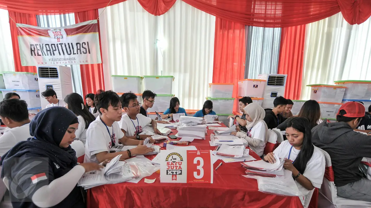 20160629-Teman Ahok Hitung Manual 1 Juta KTP Dukungan Ahok-Jakarta