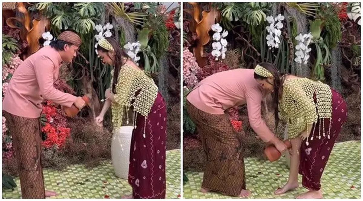 6 Momen Mahalini Wudhu dan Baca Al-Fatihah di Acara 7 Bulanan, Dituntun Rizky Febian