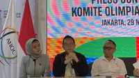 Chef de Mission (cdM) SEA Games, Lexyndo Hakim hadir di sesi konferensi pers NOC di Kantor NOC, Sudirman, Jakarta, Rabu (29/3/2023). (Liputan6/Luthfa Arisyi Senapi
&nbsp;
&nbsp;