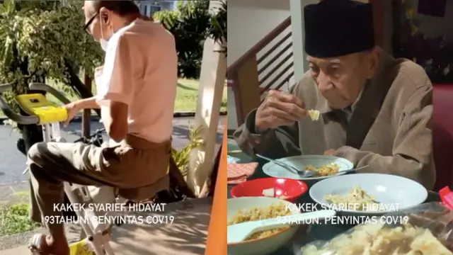 Viral Kakek 93 Tahun Sembuh Dari Covid-19, Perjuangannya Bikin Haru. (Sumber: Instagram/adit_yara)