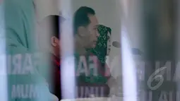 PPP kubu Djan Faridz menggelar konferensi pers terkait Mukernas yang diadakan oleh PPP Kubu Romahurmuziy, Jakarta, Senin (16/2/2015). Menurut mereka Mukernas yang diadakan oleh PPP Kubu Romi adalah ilegal(Liputan6.com/ Johan Tallo)