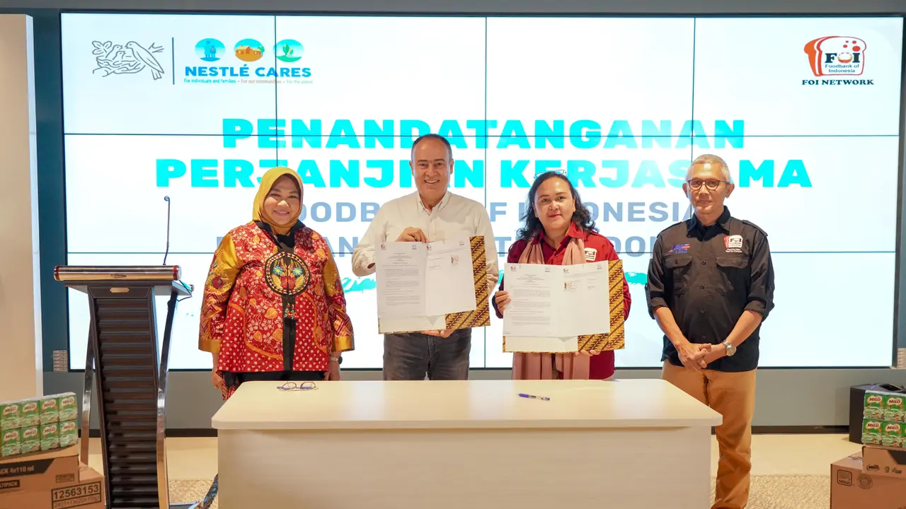 Nestlé Indonesia memperkuat kerja sama dengan Foodbank of Indonesia (FOI). (Liputan6.com/ ist)