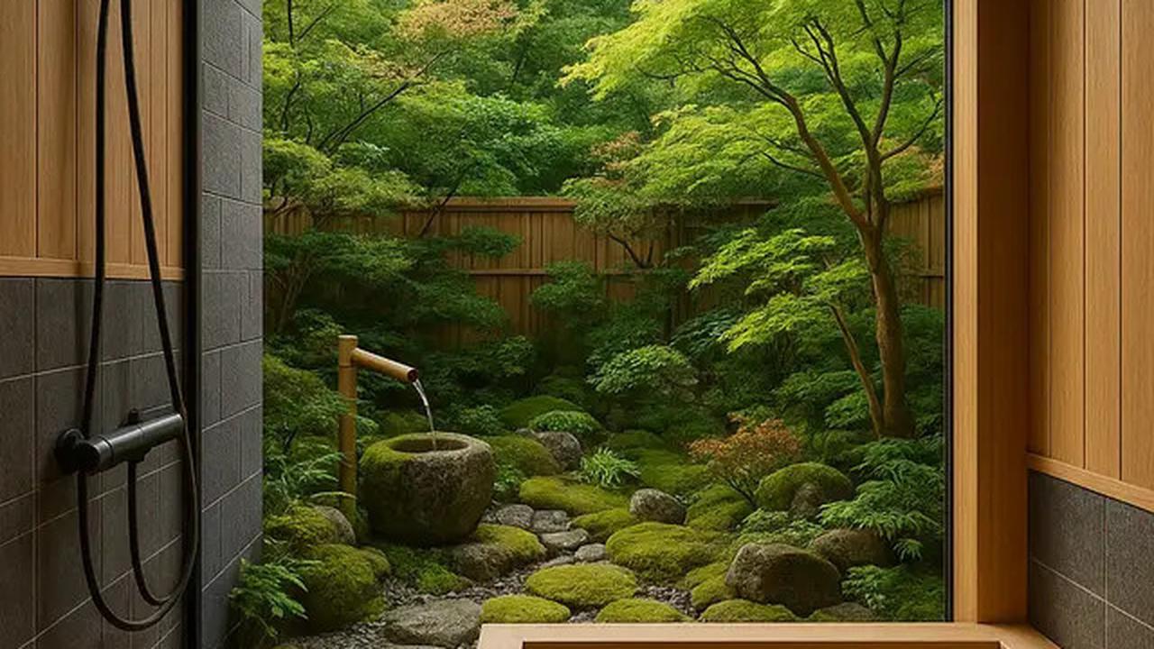 7 Inspirasi Kamar Mandi Semi Outdoor Bergaya Jepang, Estetik dengan Nuansa Alam