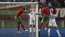 Menjalani pertandingan di kandang sendiri, A Selecao tampil dominan sejak bola digulirkan. Laga baru berjalan 37 menit, Timnas Portugal berhasil unggul lebih dulu. (AFP/Carlos Costa)