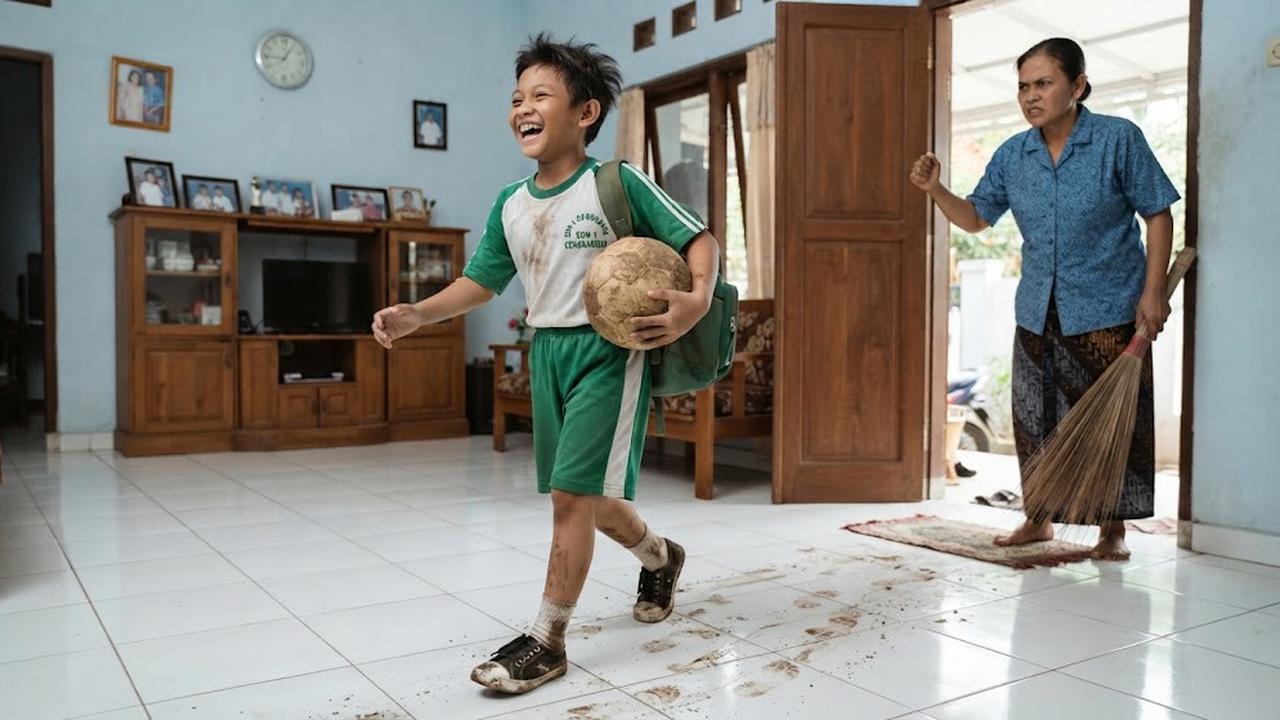 Kebiasaan yang membuat rumah cepat kotor yaitu membawa alas kaki masuk ke dalam rumah