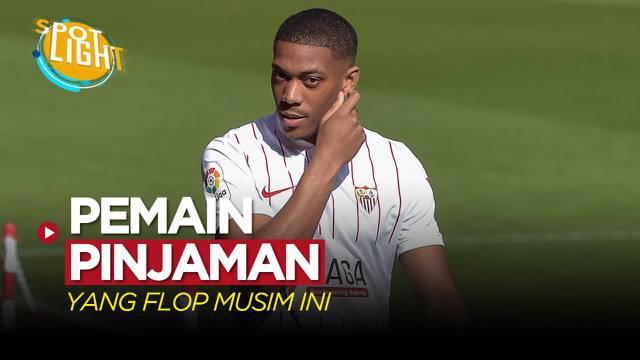 Berita video spotlight kali ini membahas tentang empat pemain pinjaman yang flop musim ini, salah satunya ialah Anthony Martial di Sevilla.
