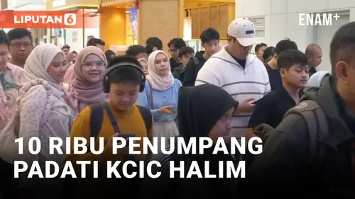 VIDEO: H-2 Natal, 10 Ribu Penumpang Padati Stasiun KCIC Halim
