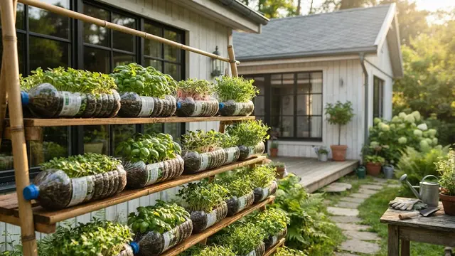 Kebun Mini dari Botol Bekas