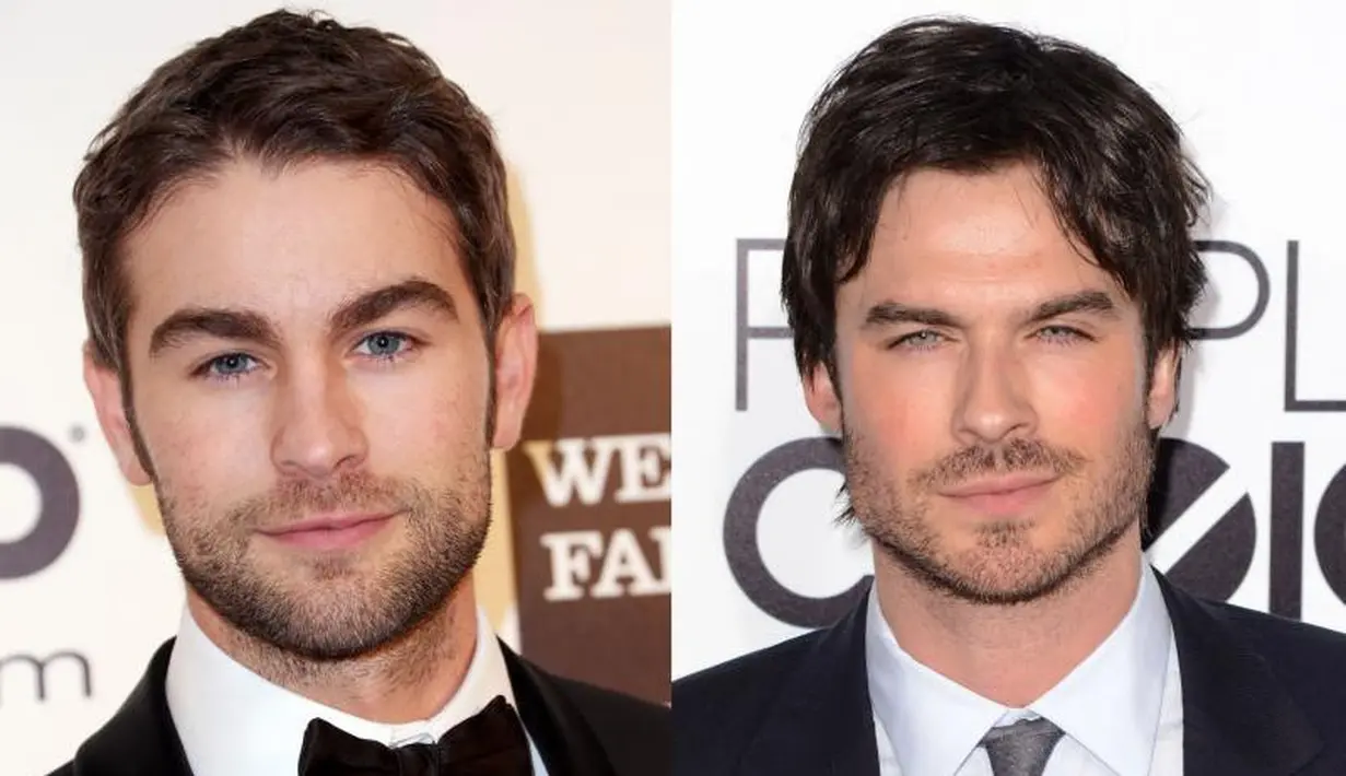 Chace Crawford pun terlihat miliki wajah yang mirip dengan Ian Somerhalder. Kayak adik-kakak, ya! (Getty Images/Hollywood)
