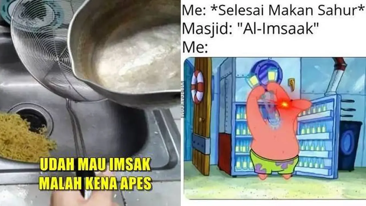 7 Meme Kocak Orang Telat Bangun Sahur Ini Panik Banget