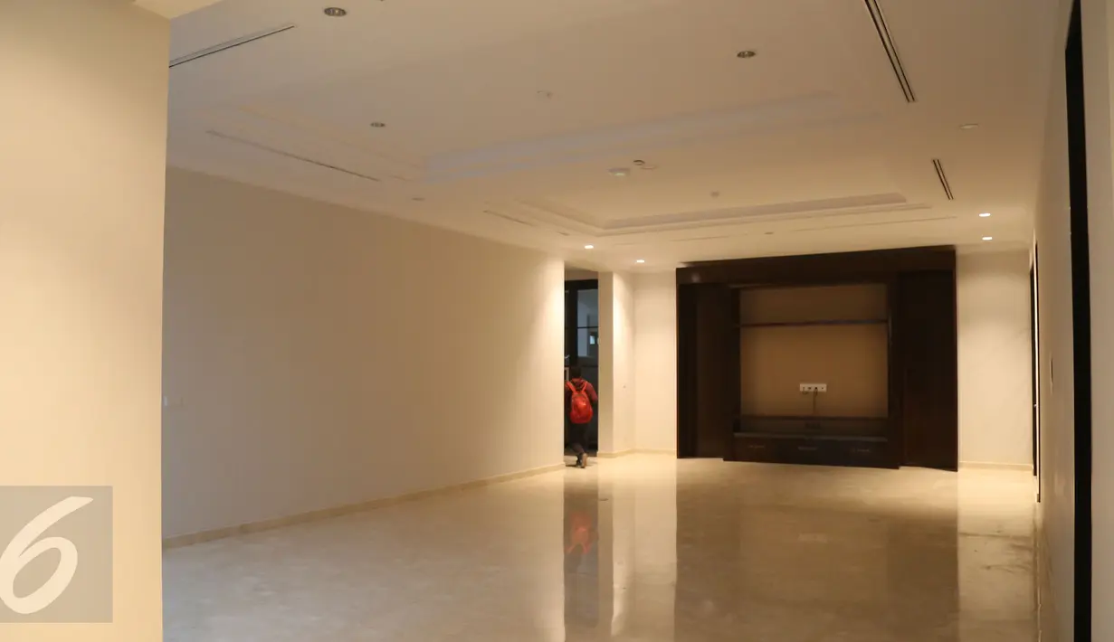 Bagian dalam rumah SBY di Kuningan Timur VII, kawasan Mega Kuningan, Jakarta Selatan, (29/10). SBY telah mendapatkan rumah seluas sekitar 700 meter persegi dari negara Berdasarkan PMK Nomor 189/PMK.06/2014. (Liputan6.com/HO)