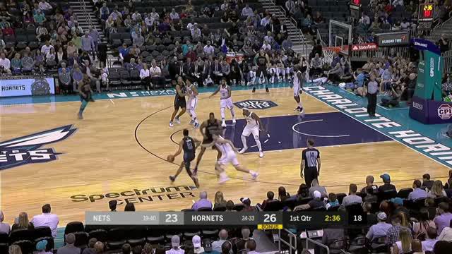 Berita video game recap NBA 2017-2018 antara Charlotte Hornets melawan Brooklyn Nets dengan skor 111-96.