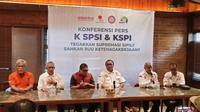 Presiden Konfederasi Serikat Pekerja Seluruh Indonesia (KSPSI) Andi Gani Nena Wea dan&nbsp;Presiden Konfederasi Serikat Pekerja Indonesia (KSPI) Said Iqbal. (Ist)