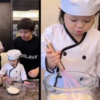 Seperti orang tuanya, anak-anak selebriti juga telah memiliki banyak pengikut. Aksinya juga kerap menarik perhatian warganet. Belum lama ini, baby Ameena tampak berpenampilan lucu dan menggemaskan. [Instagram/attahalilintar]