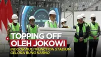 Berita video Presiden Jokowi (Joko Widodo) menghadiri seremoni Topping Off Indoor Multifunction Stadium Gelora Bung Karno (IMS GBK), sebuah stadion dengan kapasitas 16.253 kursi, Jumat (13/1/2023).