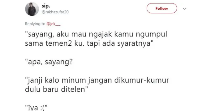 7 Cuitan Lucu Syarat Jalan Sama Pacar Ini Ngeselin