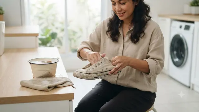 Mencuci Sepatu Kanvas