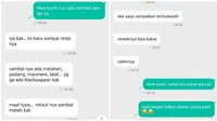 Chat Typo Driver Ojol Seputar Pesanan. (Sumber: Twitter/txtdariolshop)