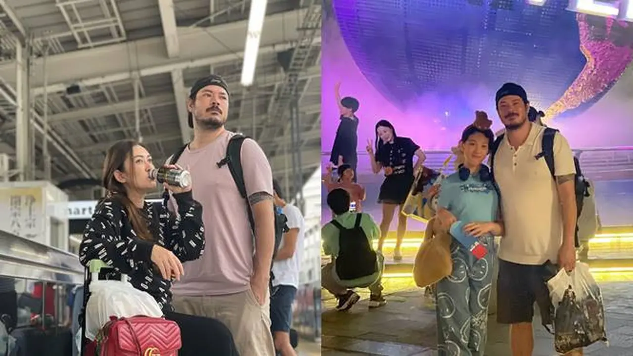 7 Potret Nafa Urback dan Zack Lee Liburan Bareng Buah Hati ke Jepang