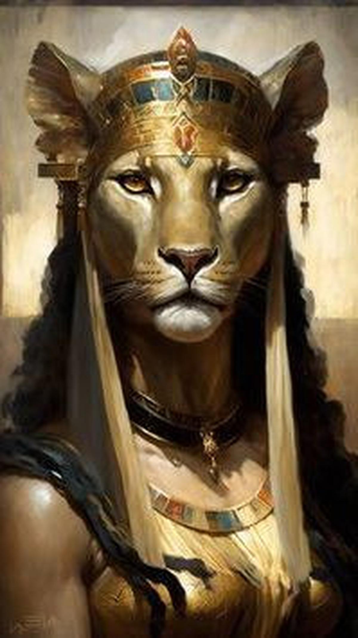<b>Singa Betina: Perwujudan Sekhmet, Tefnut, Mut, dan Astarte</b><br>