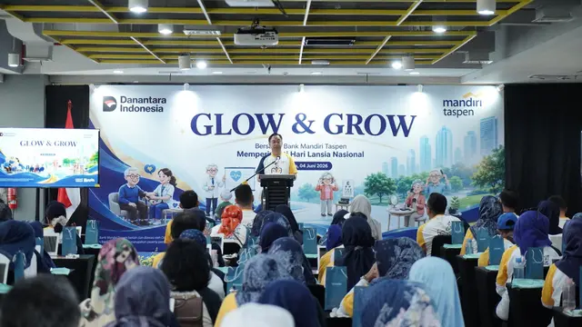 Bank Mandiri Taspen menggelar kegiatan "Glow and Grow" untuk memperingati Hari Lanjut Usia Nasional di Gedung Graha Mantap. (Dok Bank Mantap)